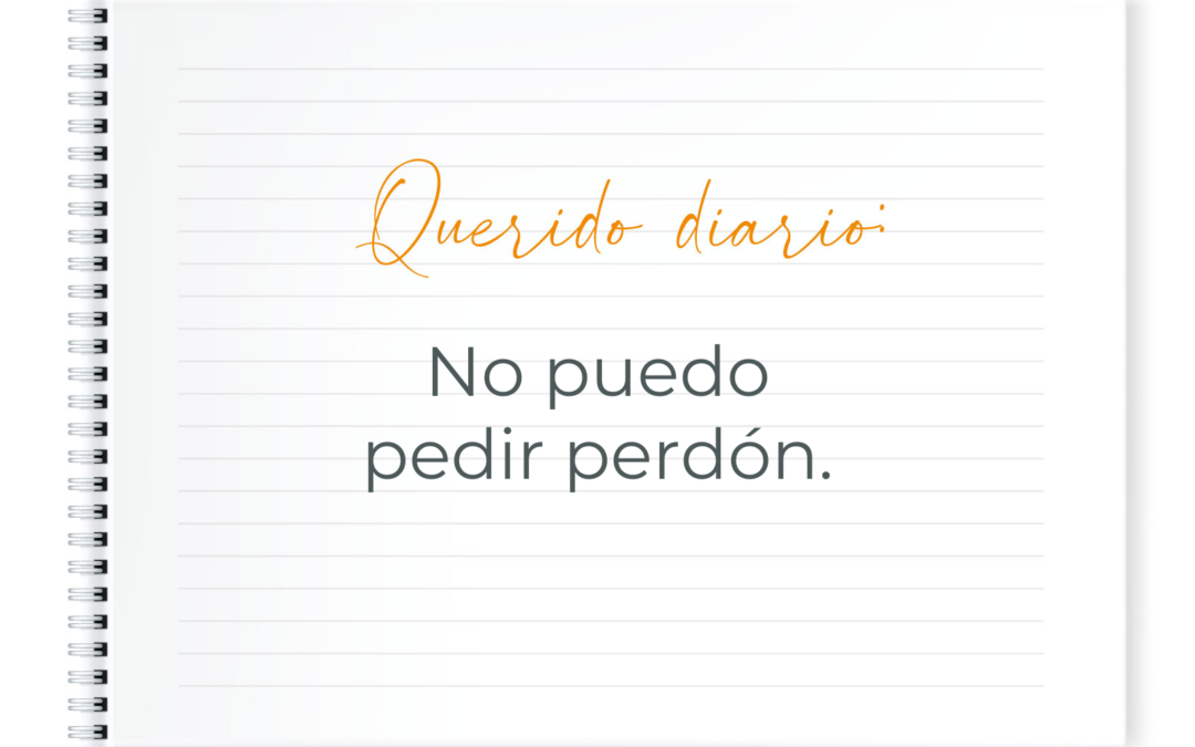 QUERIDO DIARIO: NO PUEDO PEDIR PERDÓN